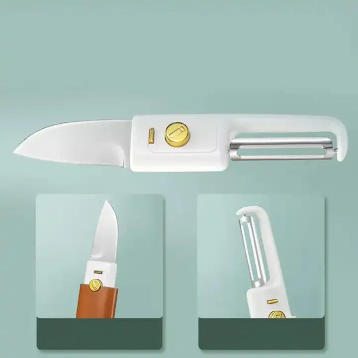Stainless Steel 2 in 1 Fruit cutting Knife with Peeler For Peeling and Cutting