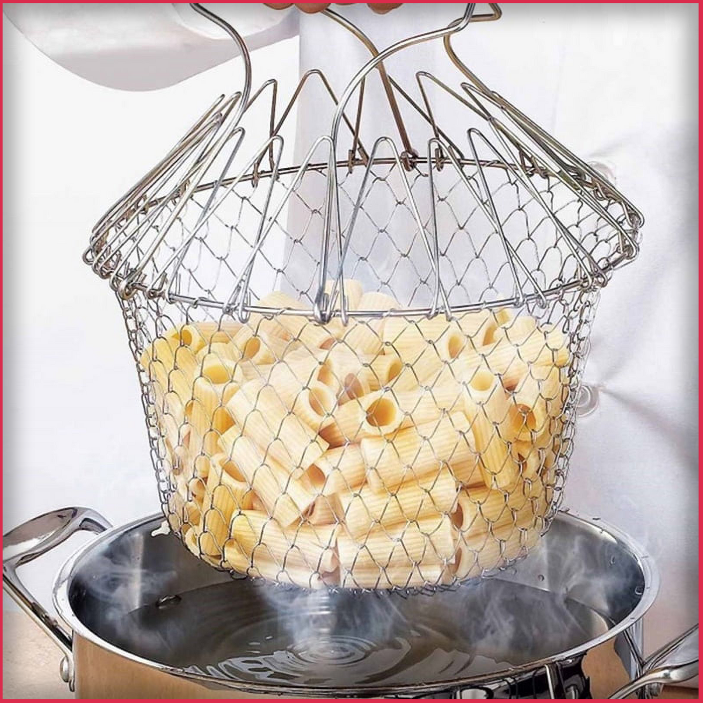 Chef Basket Deluxe Kitchen Colander Cooking Expandable