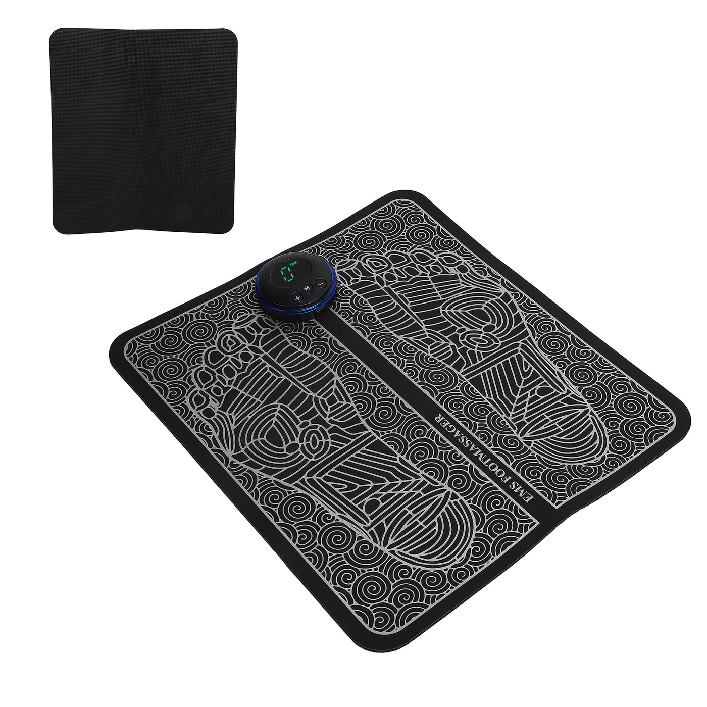 EMS Foot Massager Mat Electric USB Charging Smart Display Tens Acupuncture Feet Cushion Blood Circulation Pad Health Care Home (Without Box)