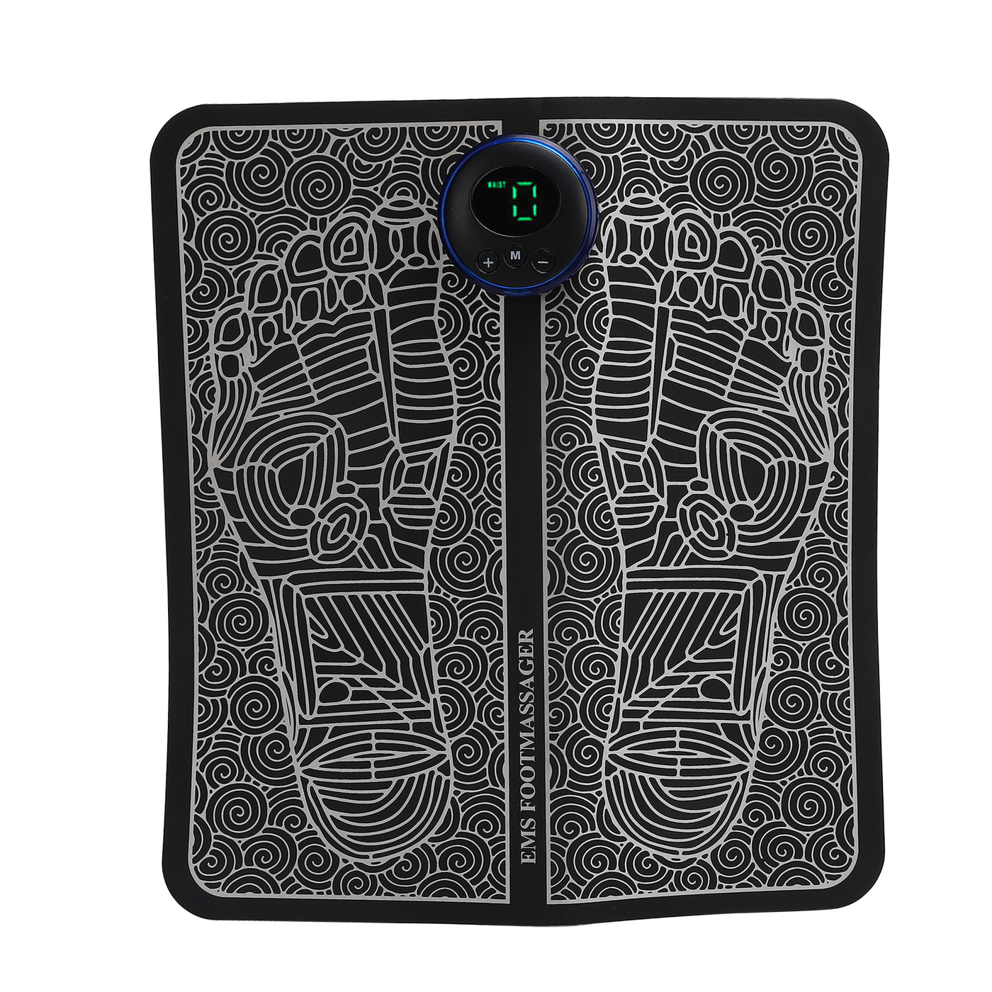 EMS Foot Massager Mat Electric USB Charging Smart Display Tens Acupuncture Feet Cushion Blood Circulation Pad Health Care Home (Without Box)