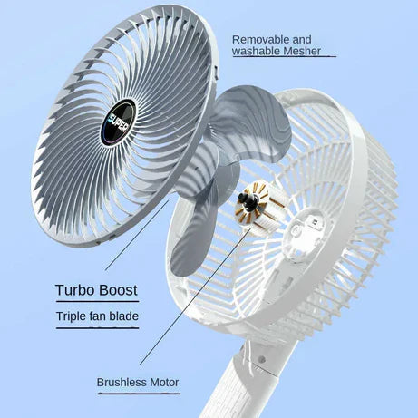 New portable 3 gears rechargeable desktop fan low noise air cooling handheld clipped circulator table fan Clip Fan USB Rechargeable Desk Fan with Sturdy Clamp,